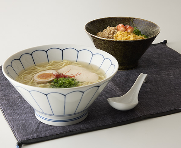 どんぶり どんぶり 大 16cm 唐草 超軽量 Airstack 和食器 磁器 日本製 美濃焼